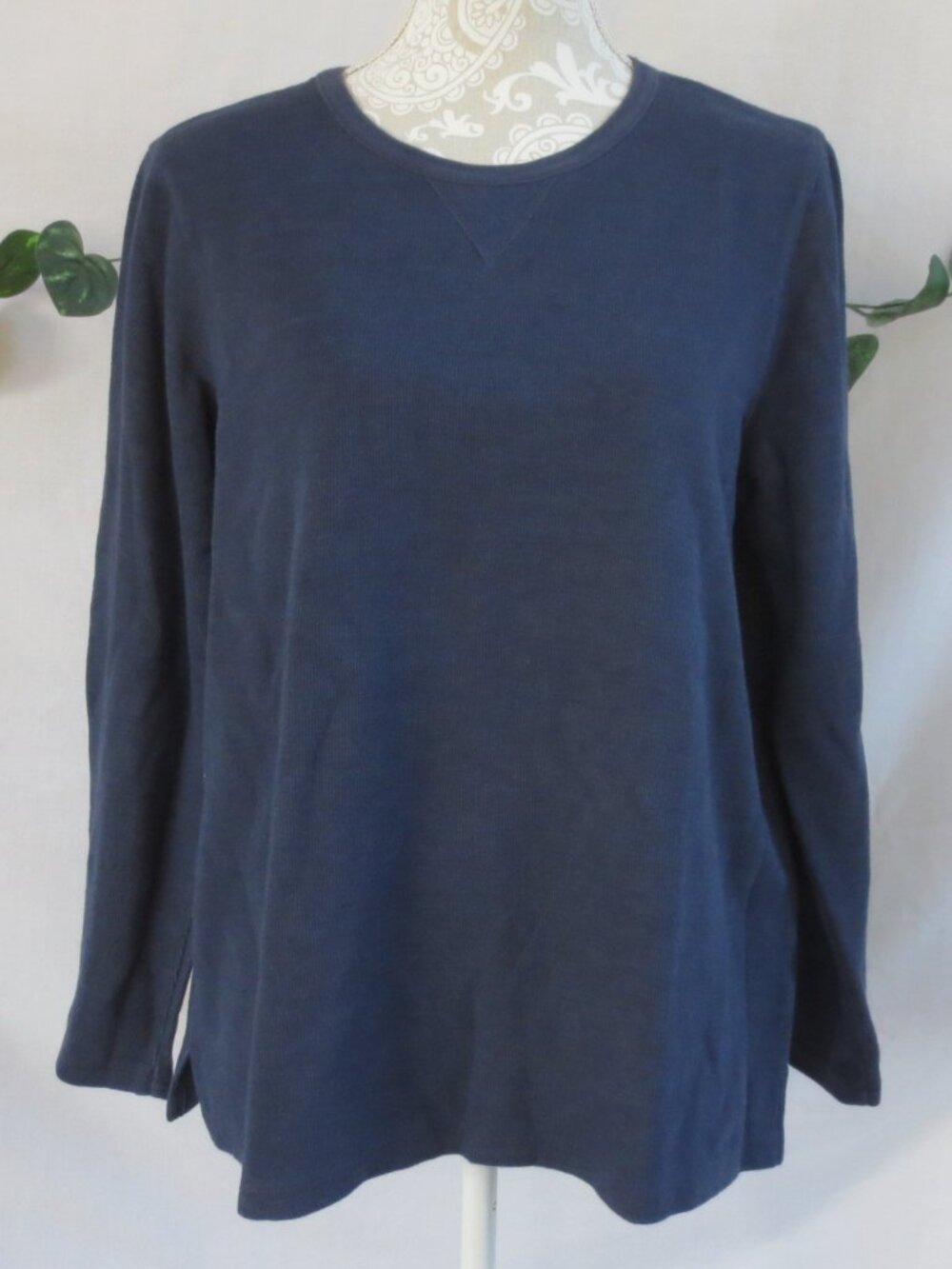 NEW Sonoma Tunic Dark Blue Long Sleeve Casual Comfy Cotton Stretch Plus Size 1X